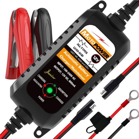 12V 800mA Automatic Battery Charger, Maintainer, Trickle and Desulfator - Picture 1 of 7